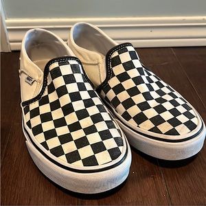 Black & White Checkered Slip-on Vans